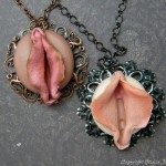 Vulva Portrait Pendant With Filigree Bush
