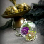 Nested Rose- Terrarium Vulva Pendant