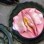 Aurora's Pale Orchid: Yonic Vulva Locket
